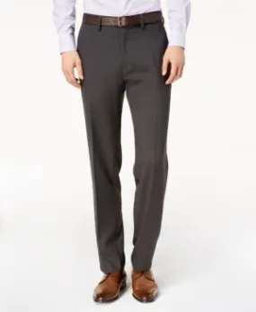 Kenneth Cole Reaction Mens Modern fit Dress Pants 34 / 32 Grey Solid Stretch