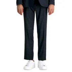 Kenneth Cole Reaction Mens Skinny fit Dress Pants 38 / 29 Black Plaid