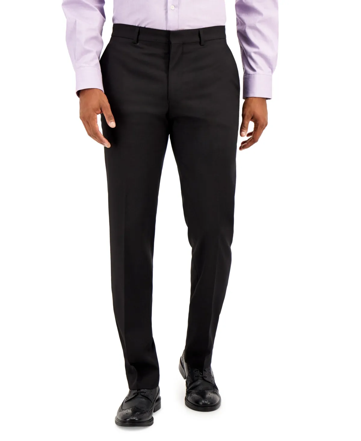 Kenneth Cole Reaction Mens Slim fit Dress Pants 30 / 32 Black Solid