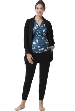 Kimi   Kai Maternity "Josie" Nursing Lounge Top, Joggers & Cardigan