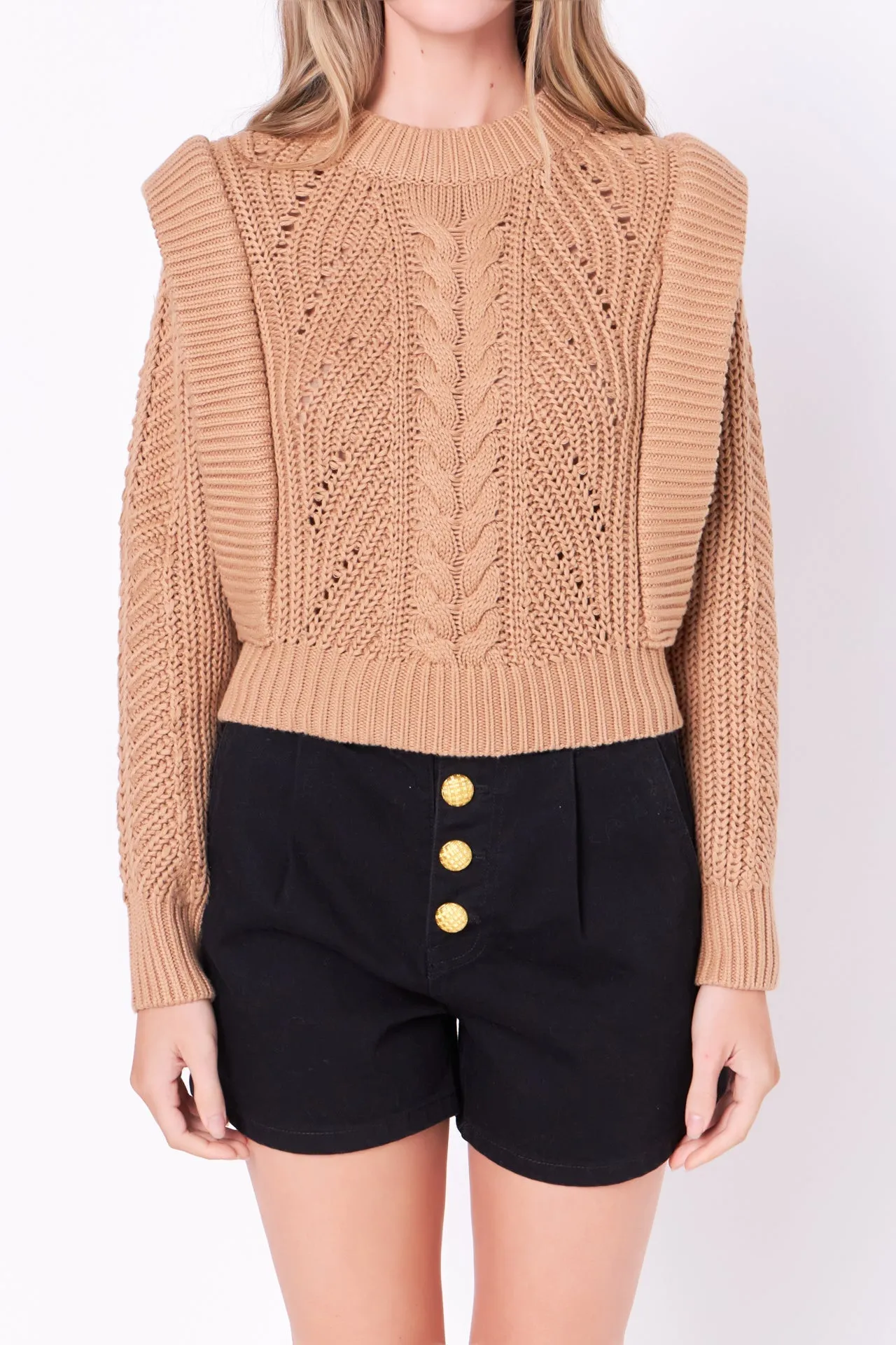 Knitted Cropped Sweater