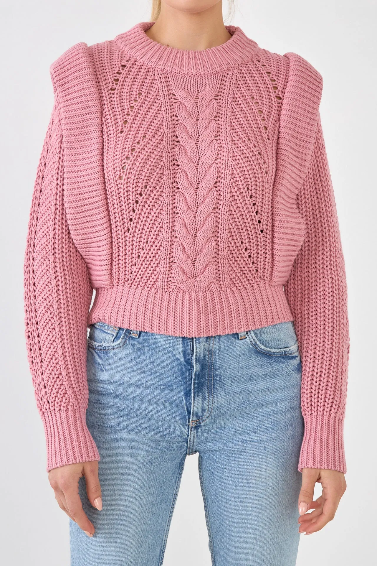 Knitted Cropped Sweater