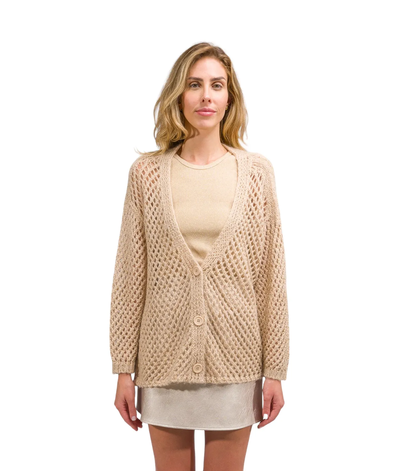 Kontatto beige cardigan