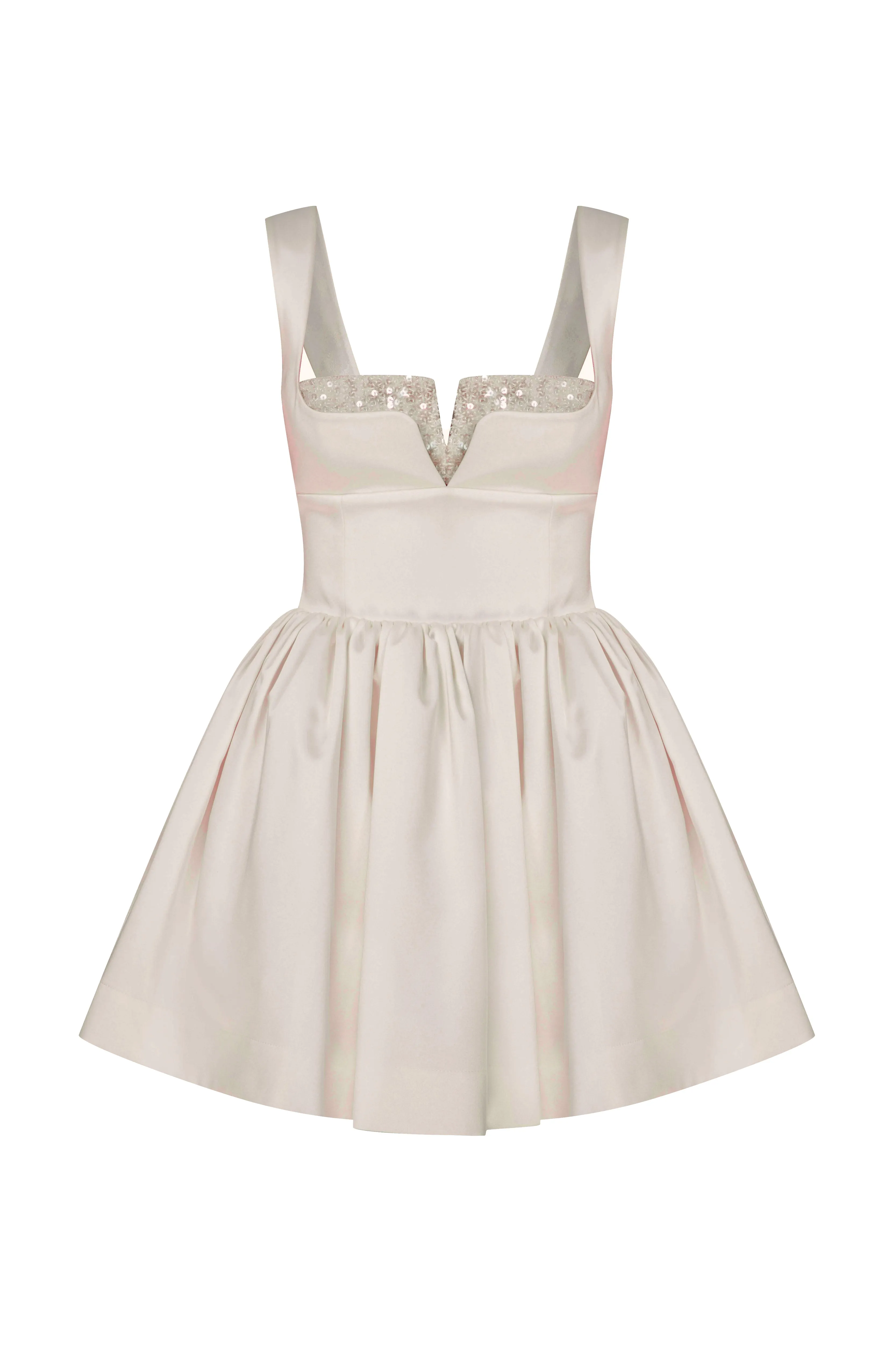Leanne Satin Mini Dress in Sorbet