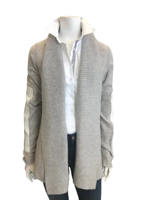 Leather Arm Cardi