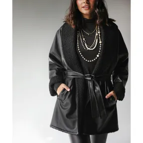 Leather wrap jacket