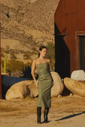 Leveen Leather Tube Dress