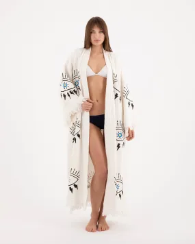 Lightning Eye Pattern White Kimono
