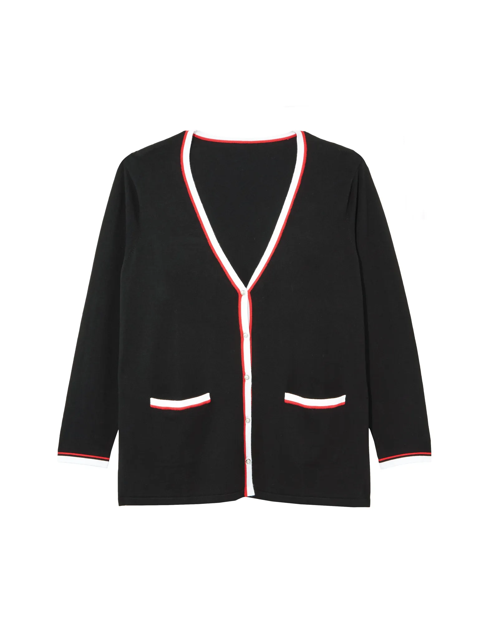 Lila Cardigan | Black / Red