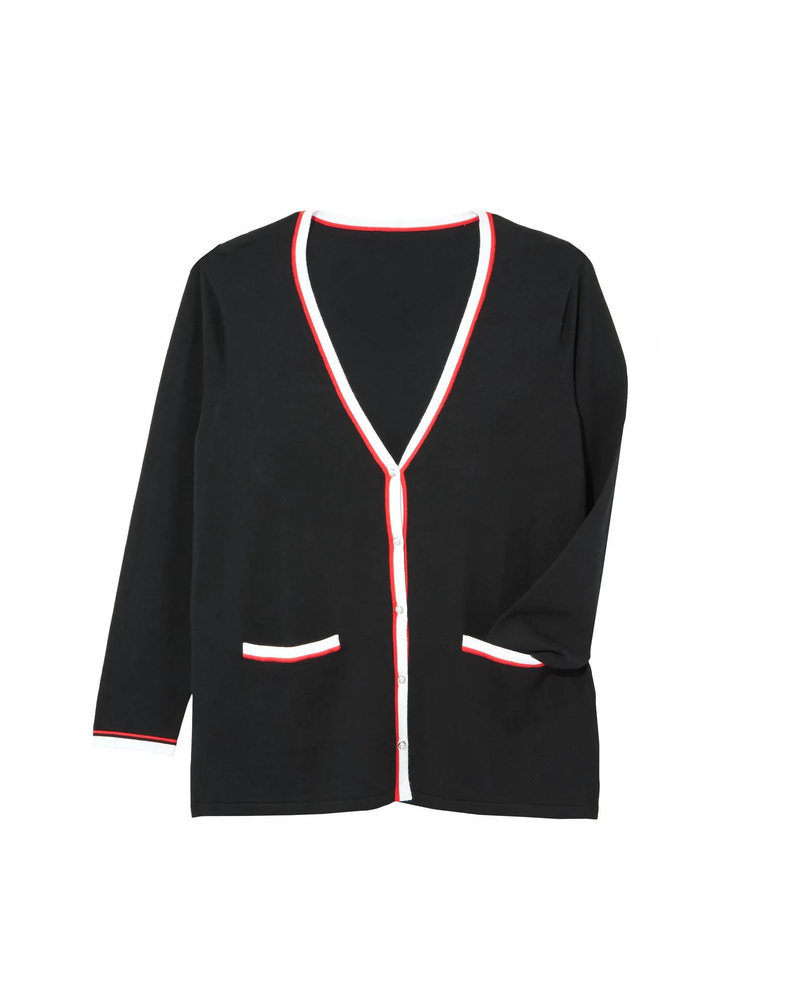 Lila Cardigan | Black / Red