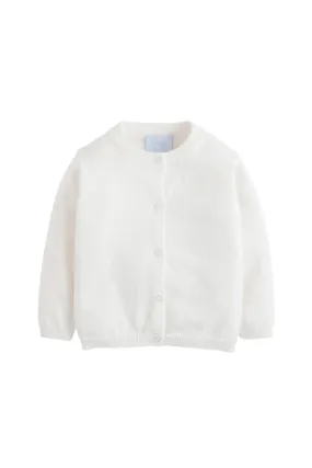 Little English - White Essential Cardigan