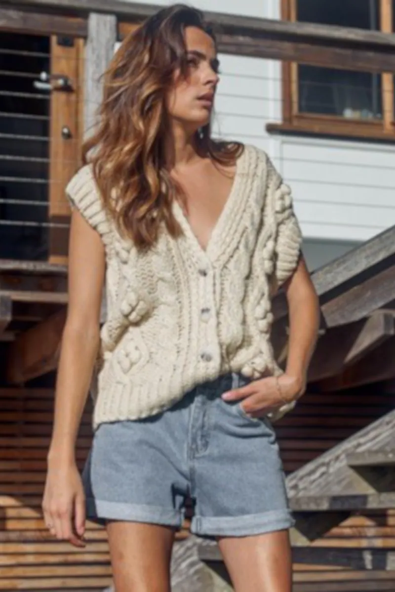 Little Lies - Georgia Vest Ivory