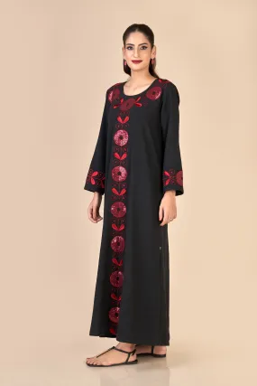 LONG DRESS (EMBROIDERED) W24-F43