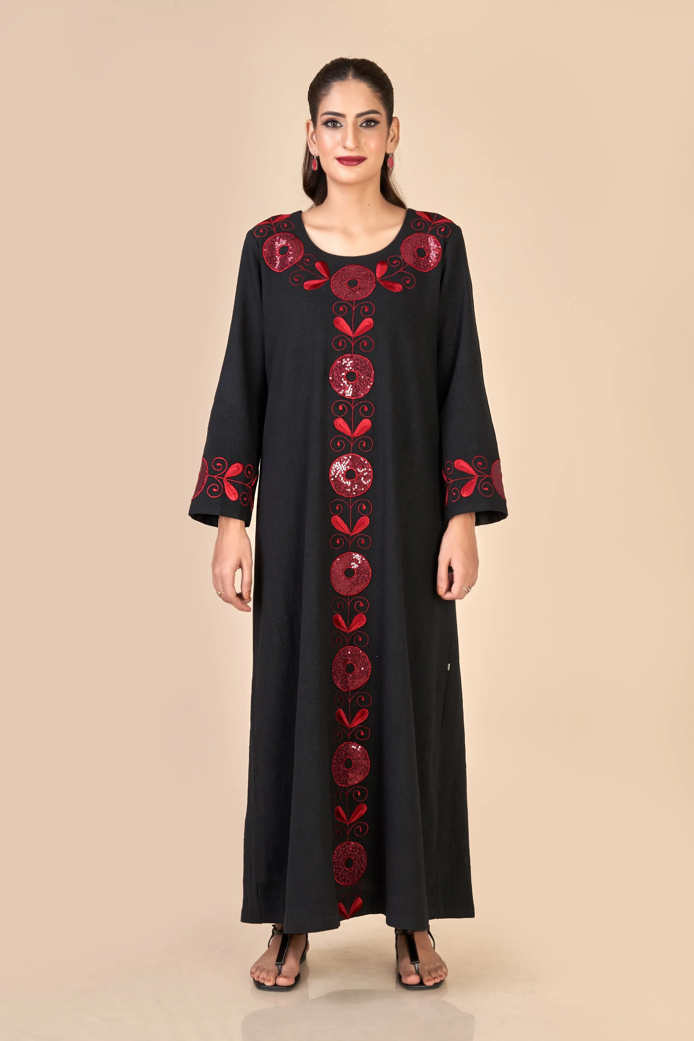 LONG DRESS (EMBROIDERED) W24-F43