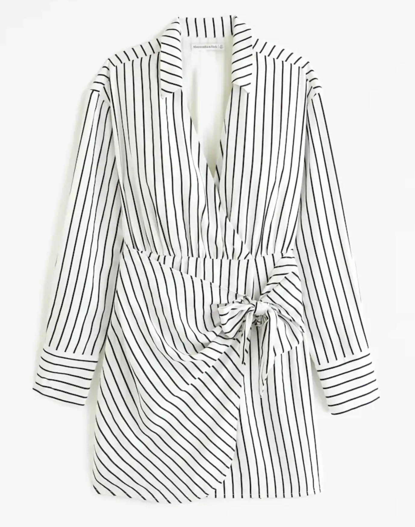 Long-Sleeve Wrap Shirt Dress