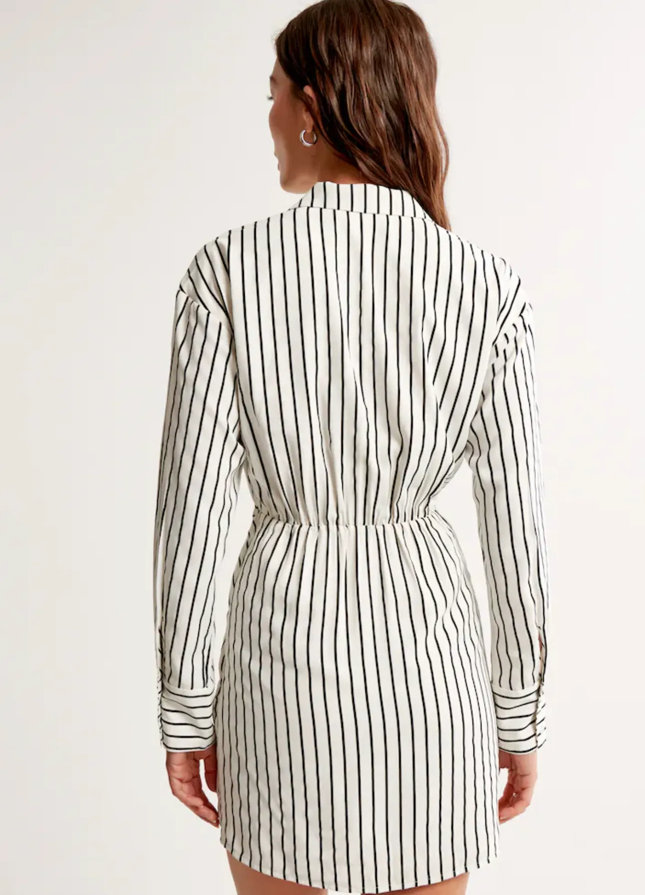 Long-Sleeve Wrap Shirt Dress