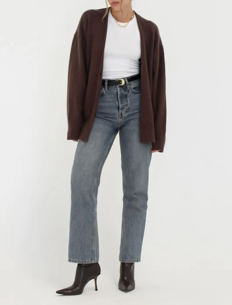 Longline Cardigan | Espresso