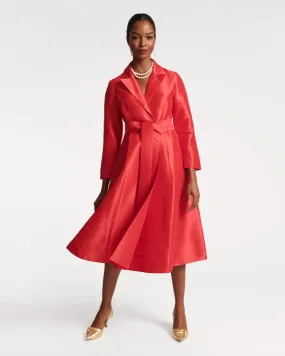 Lucille Wrap Dupioni Dress