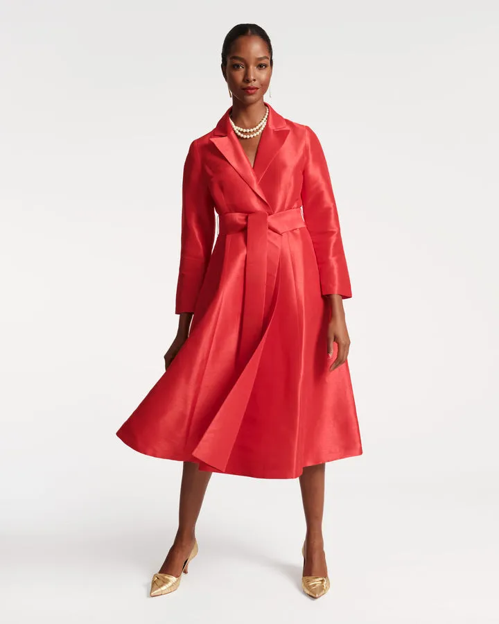 Lucille Wrap Dupioni Dress