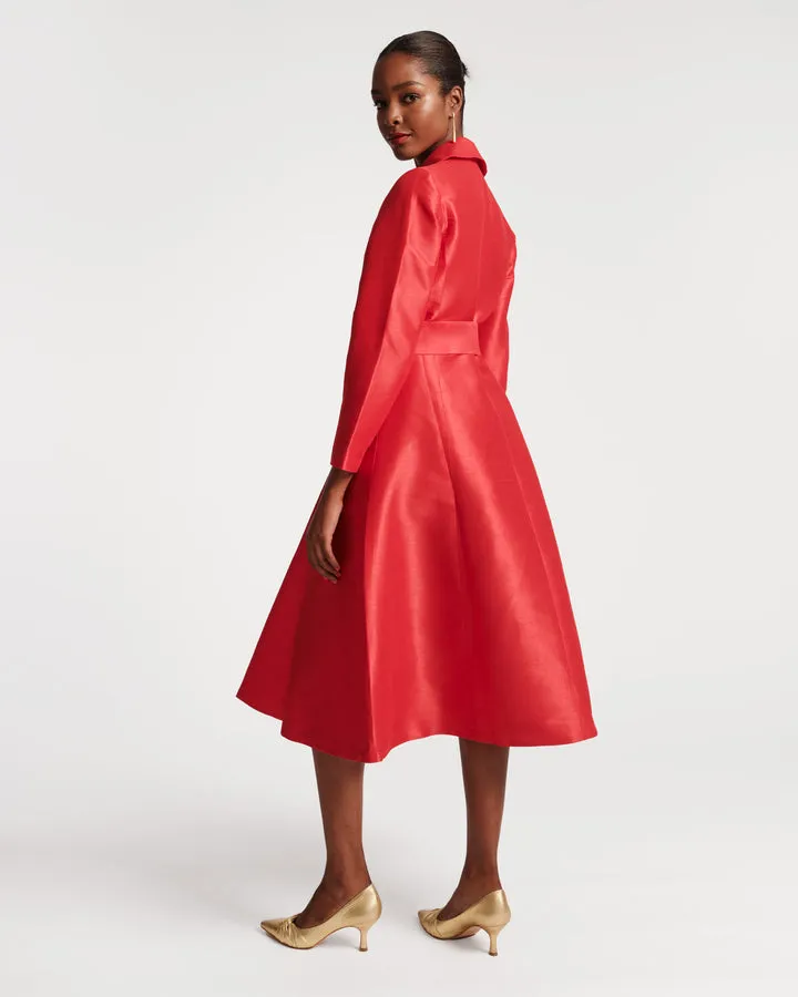 Lucille Wrap Dupioni Dress