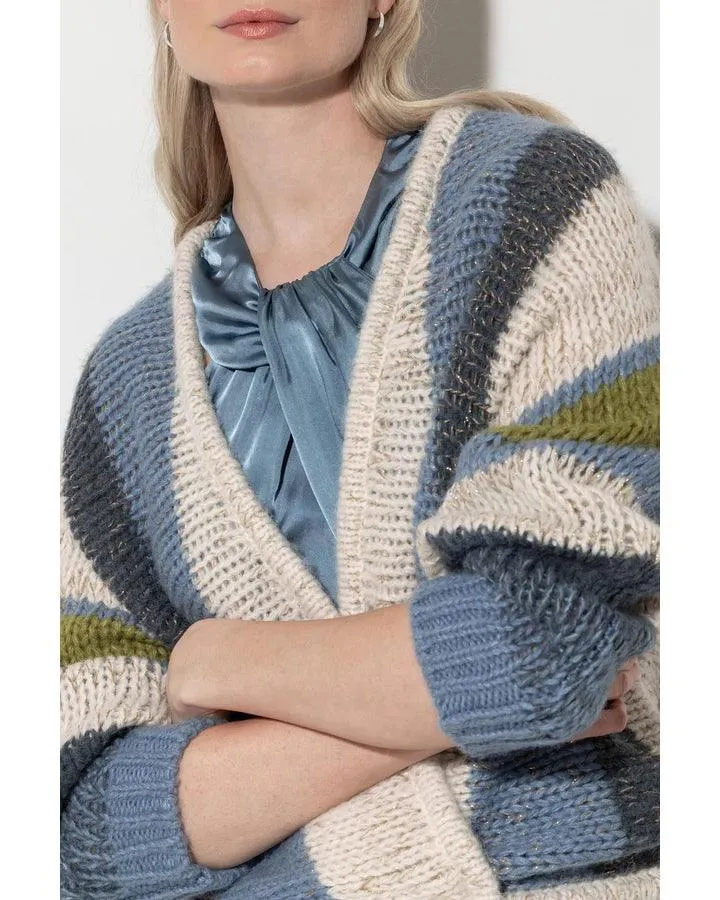 Luisa Cerano Fancy Stripe Cardigan