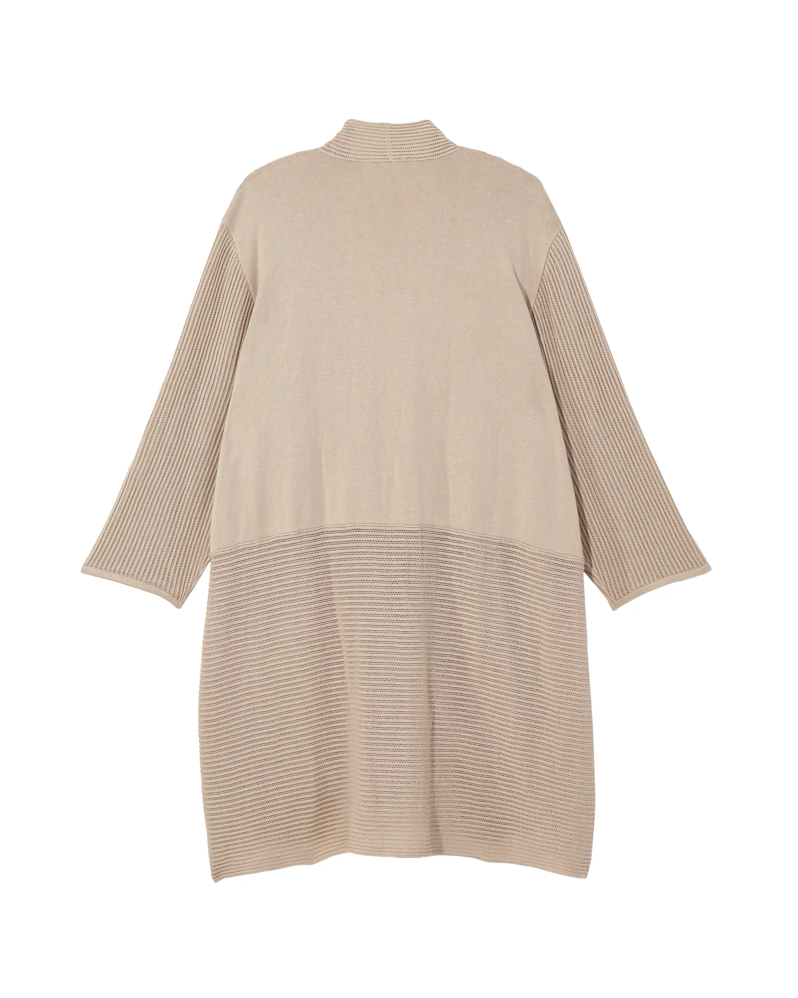 Maeve 3/4 Sleeve Pointelle Cardigan | Tan