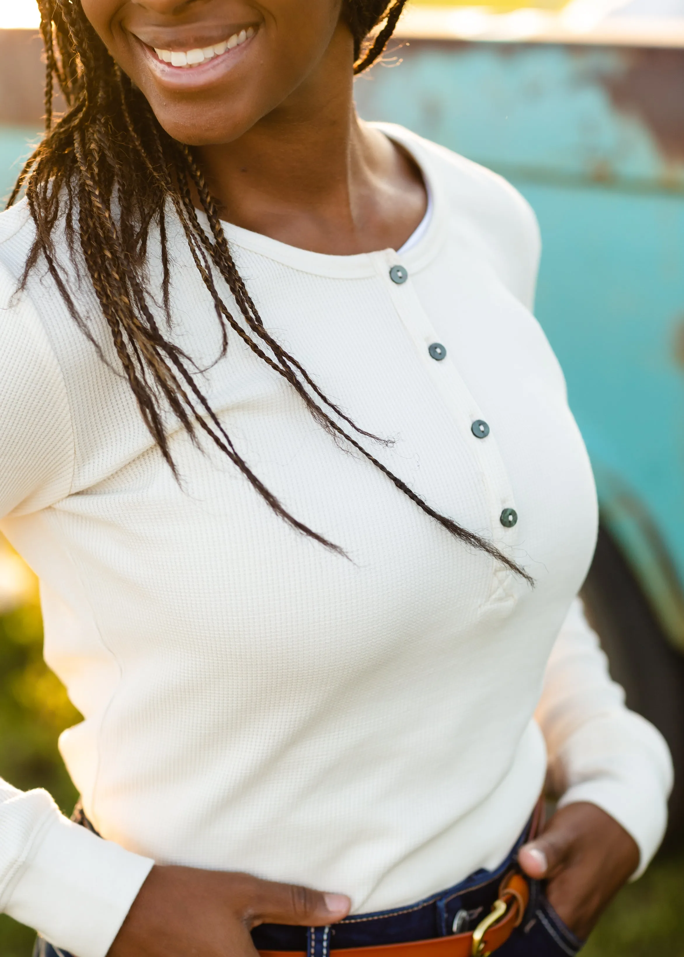 Maeve Ivory Button Front Top - FINAL SALE