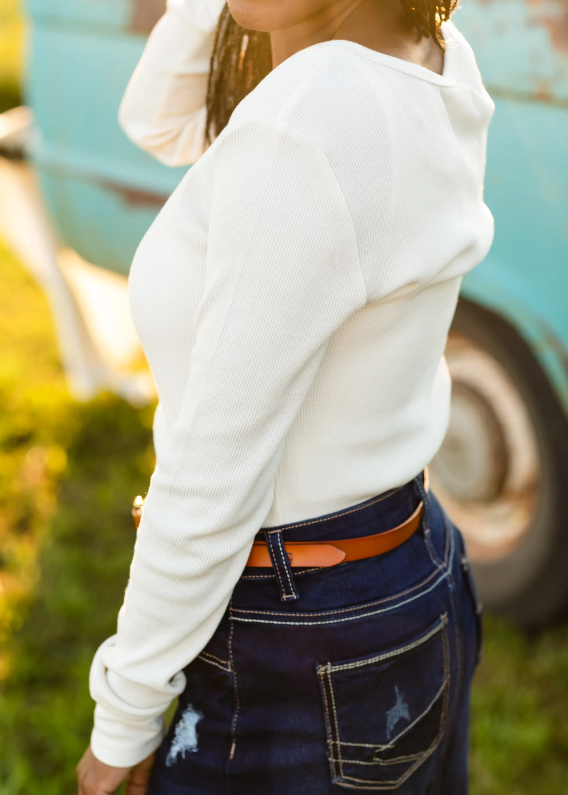 Maeve Ivory Button Front Top - FINAL SALE