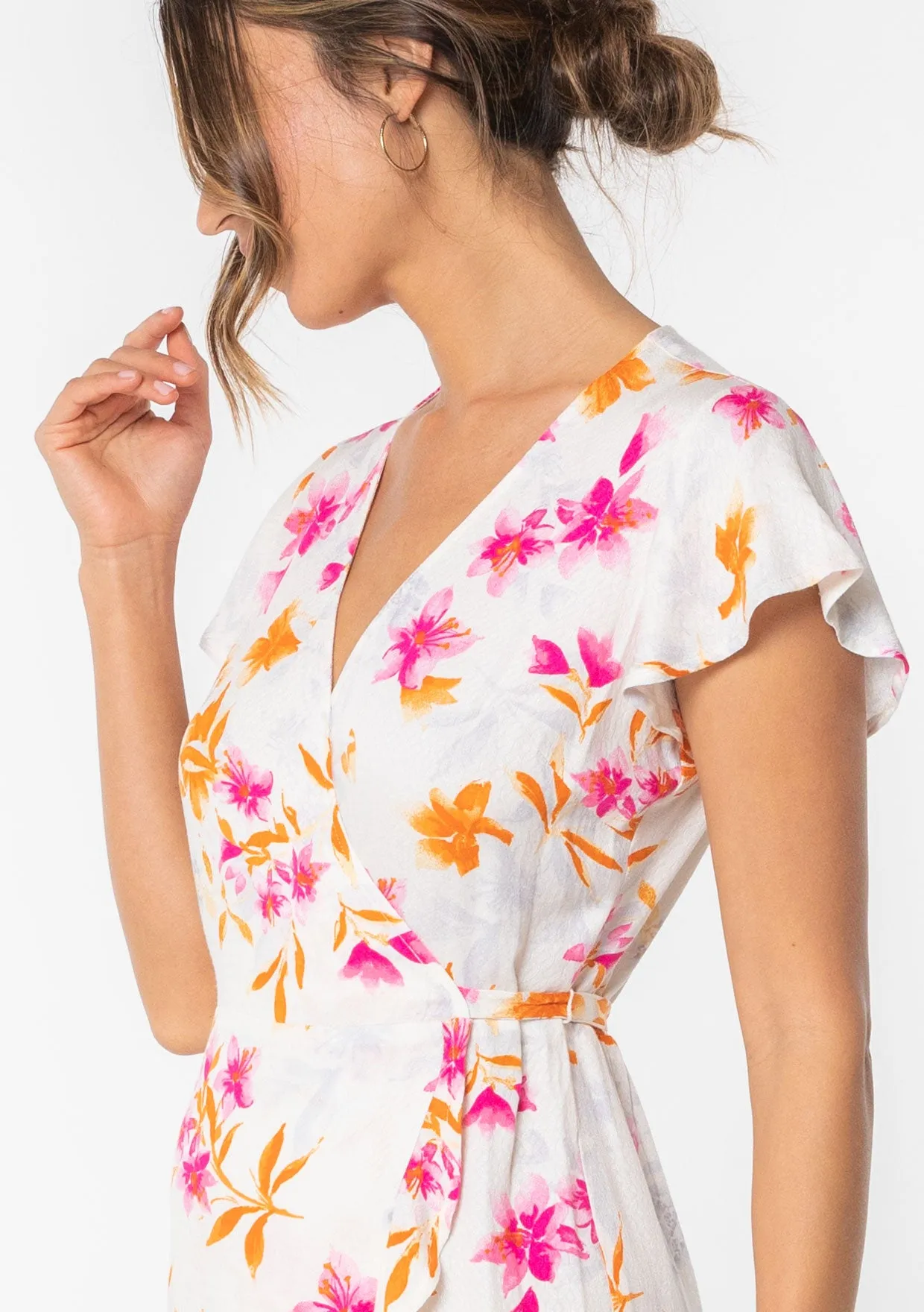 Making Moves Mini Wrap Dress