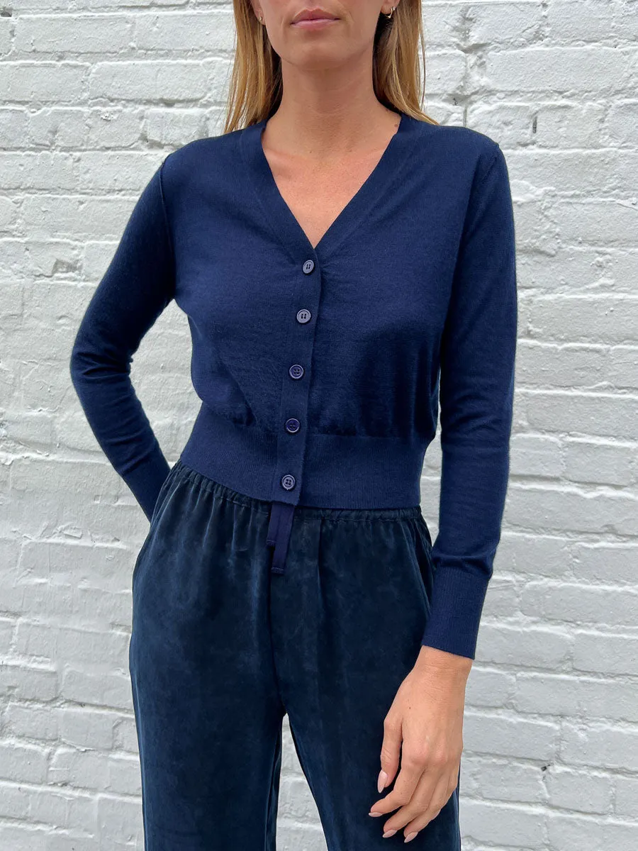 Marni Cardigan in Featherweight Cashmere - Night