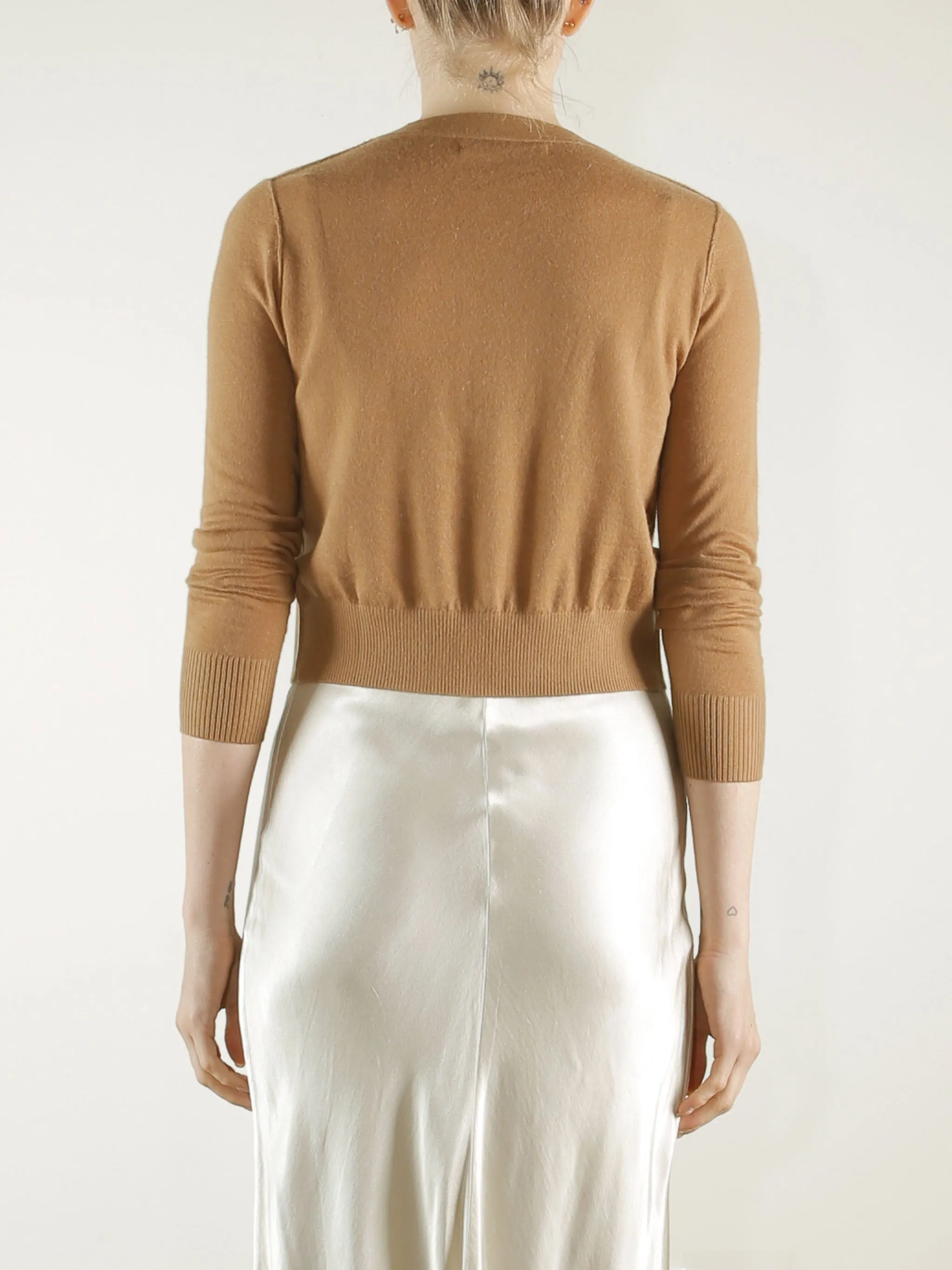 Marni Cardigan in Featherweight Cashmere - Toast