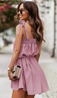 Mauve Babydoll Dress