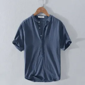 Men's Casual Short Sleeve Henley Shirts