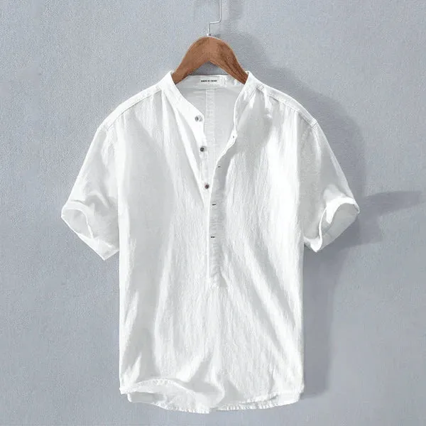 Men's Casual Short Sleeve Henley Shirts