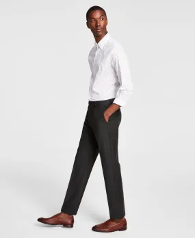 Michael Kors Men's Classic Fit Cotton Performance Dress Pants Dark Olive 33 x 32