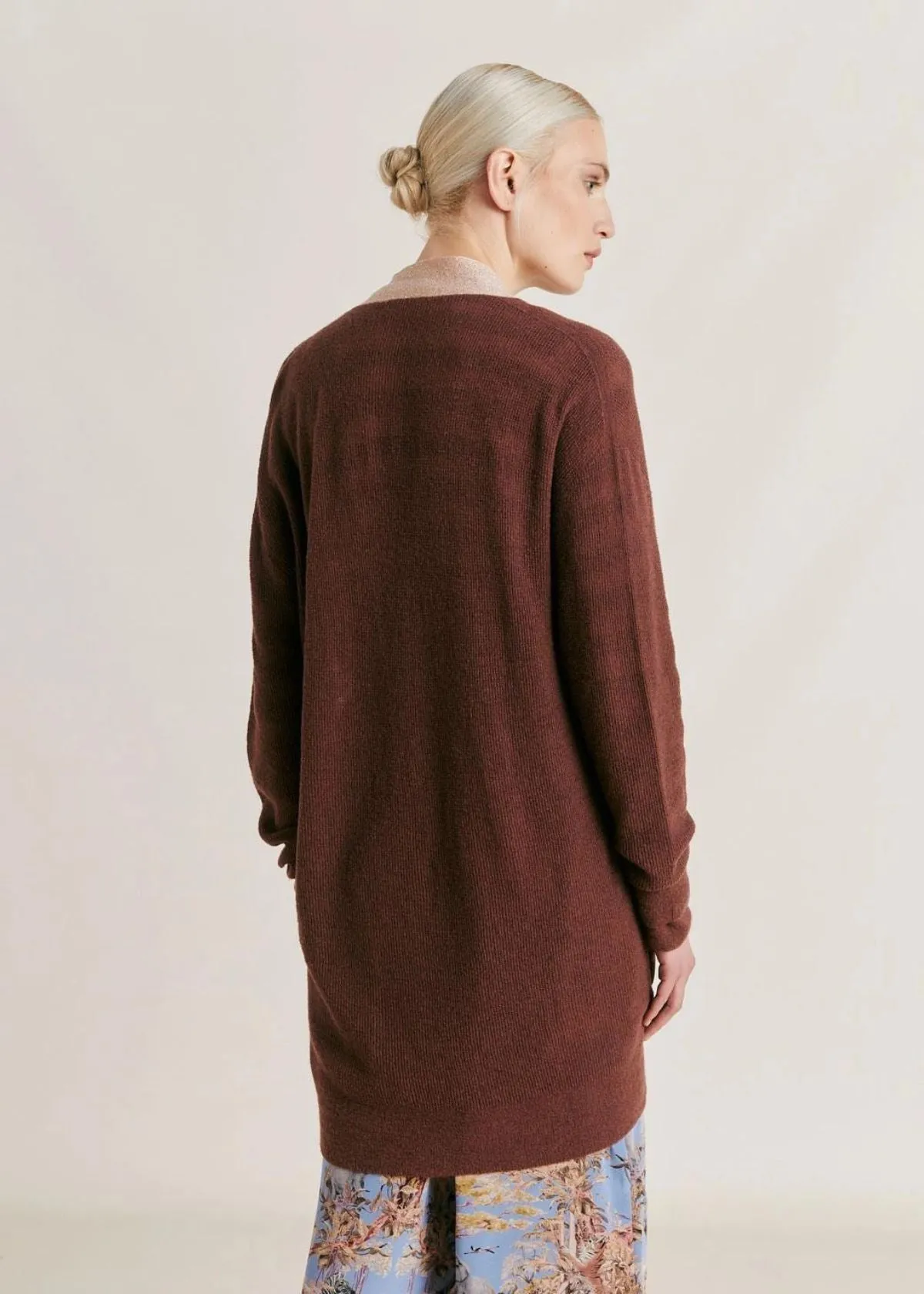MOMONI Flossy Cardigan with Lurex - Glace