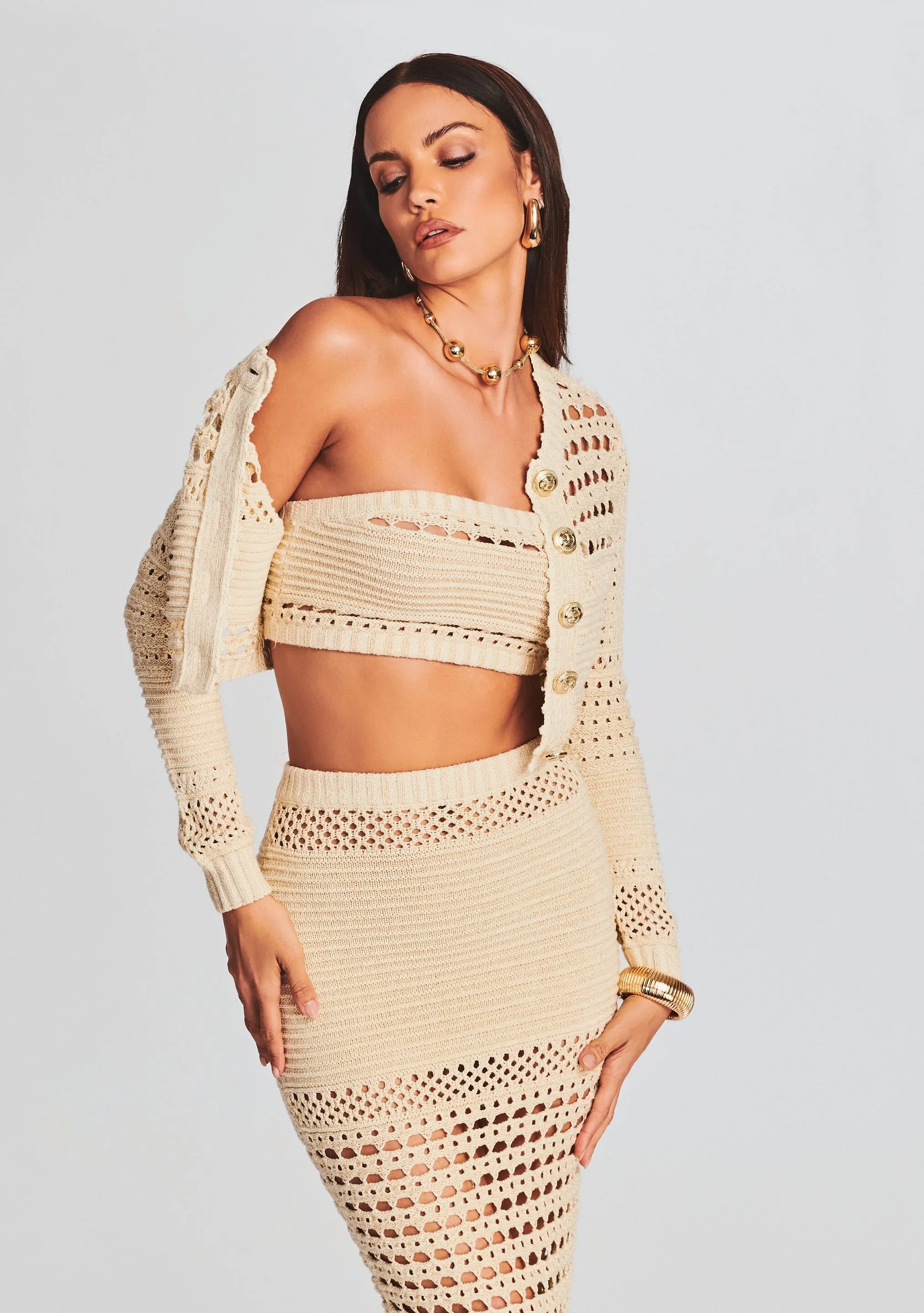 Nico Knit Crochet Cardigan