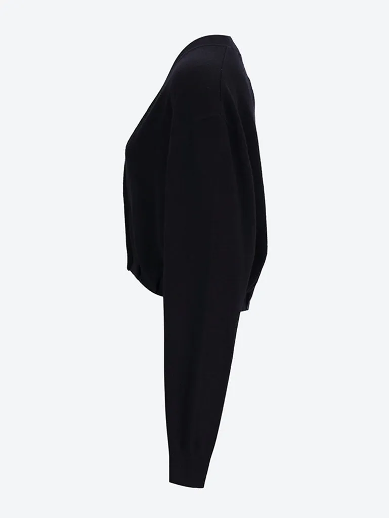 Normal fit cropped v-neck cardigan