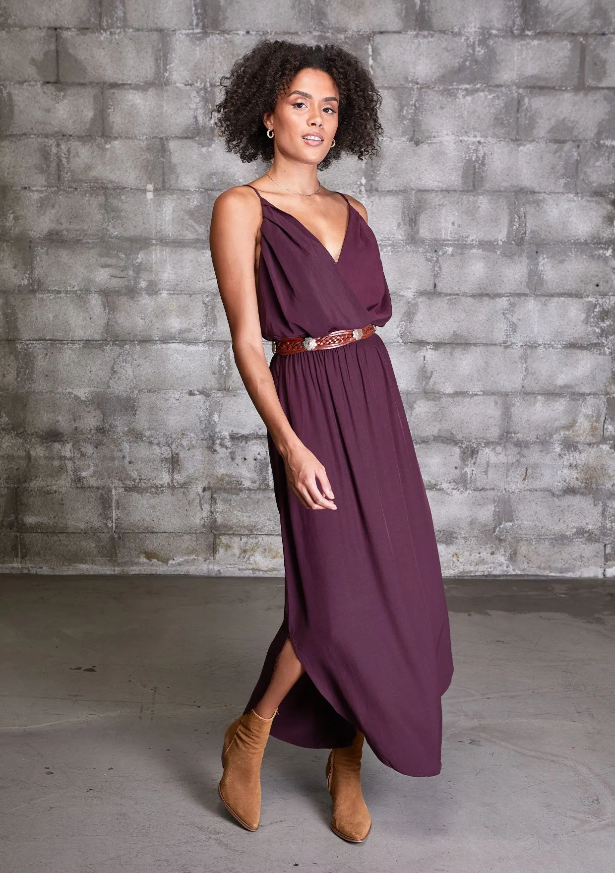 Open Back Sleeveless Maxi Dress
