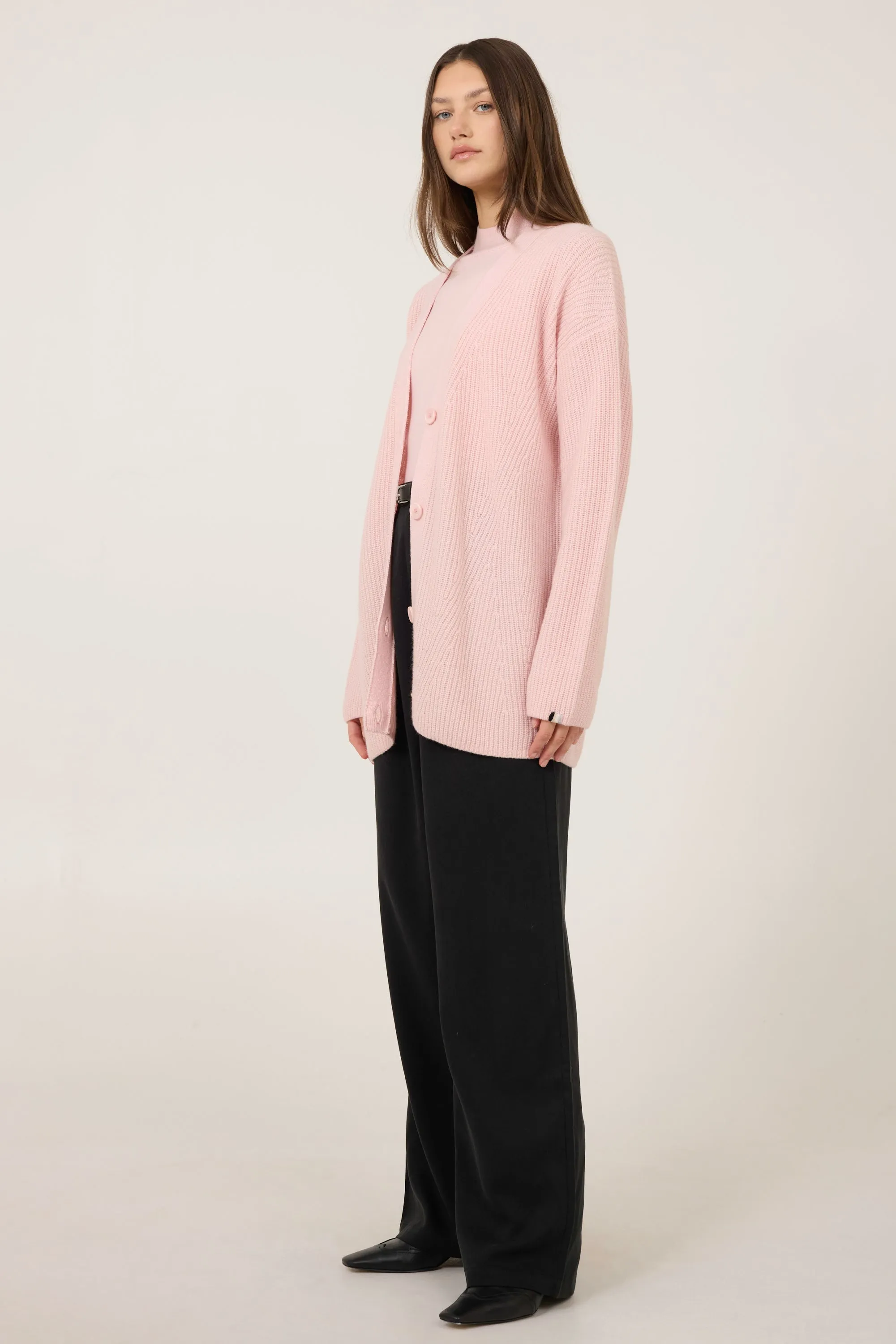 Pacific Cashmere Cardigan - Quartz