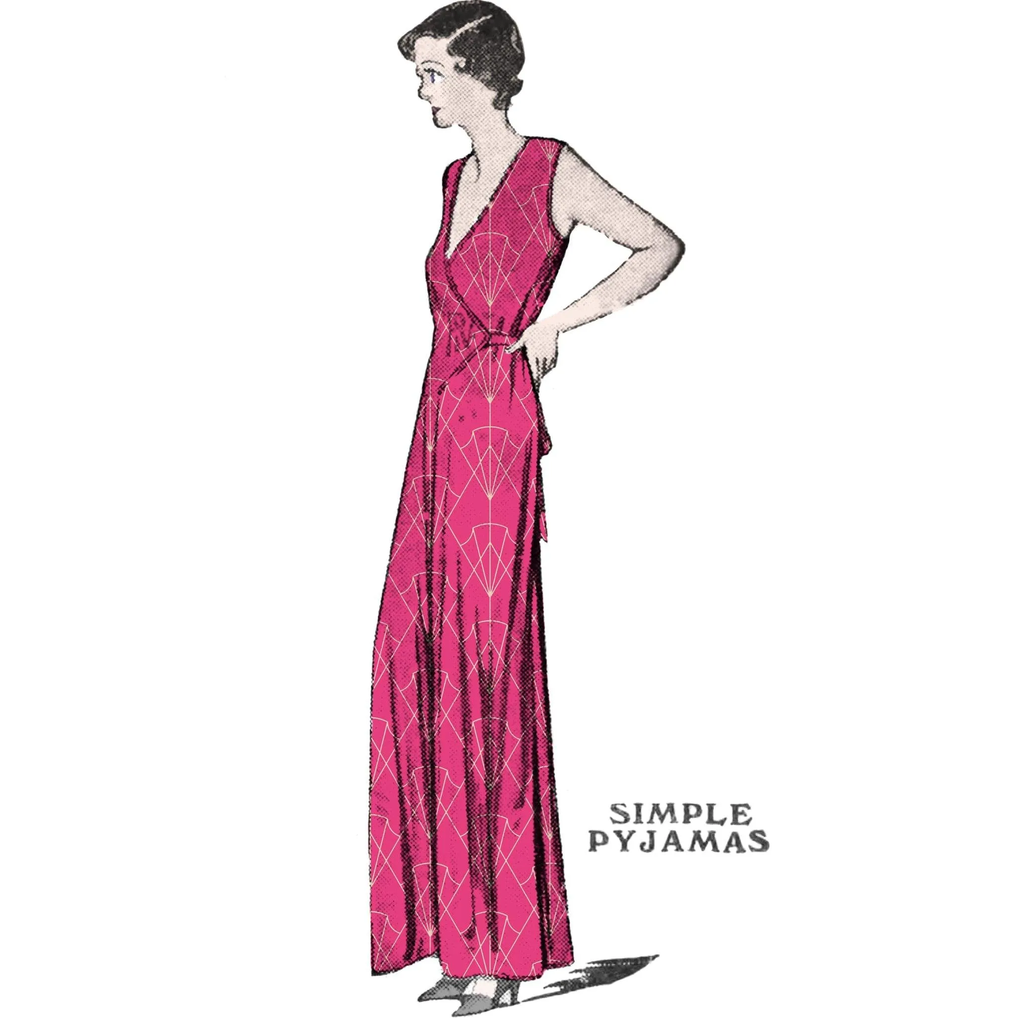 PDF - 1930s Pattern - 'Day or Night' Jumpsuit, Beachwear, Lounging Pajamas - 'Easy to Sew' -  Bust 35" - 51" (89 - 129.5cm) - Download