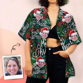 Personalised Face Hawaiian Shirt Christmas Gift For Her Made for You Custom Aloha Shirt Vacation Personalized Gift