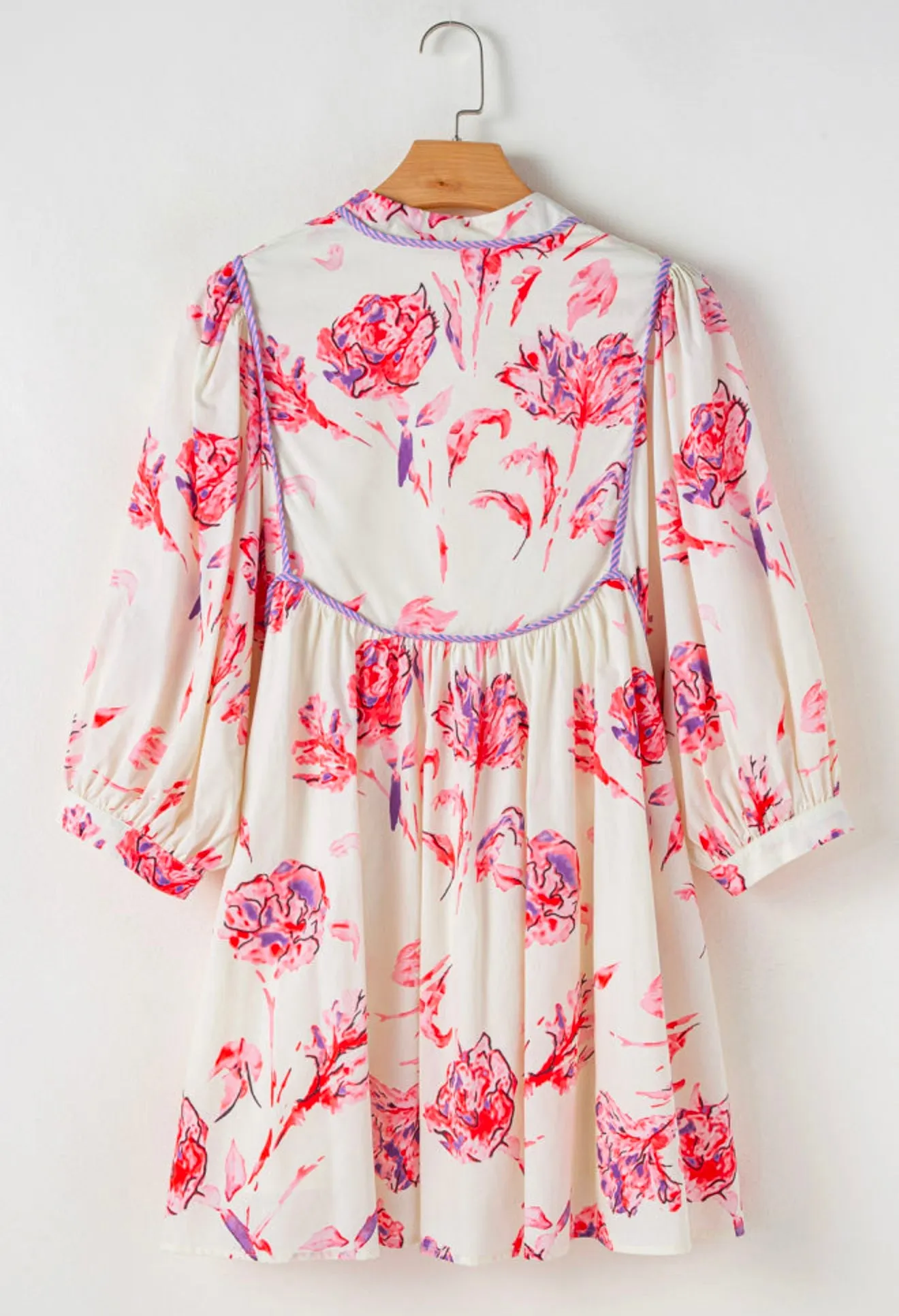 Pink Floral Babydoll Dress