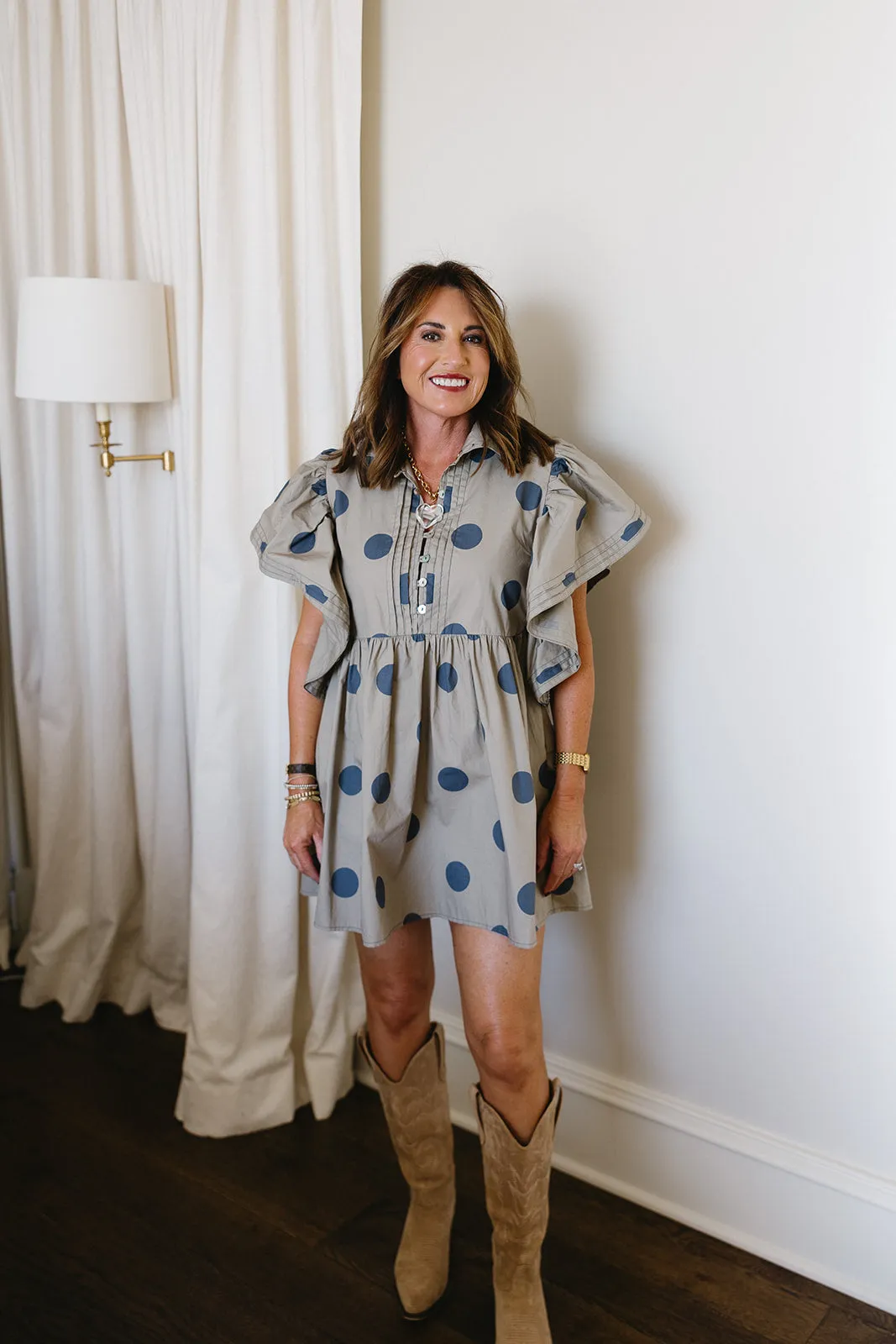 Pippa Mini Dress - Taupe