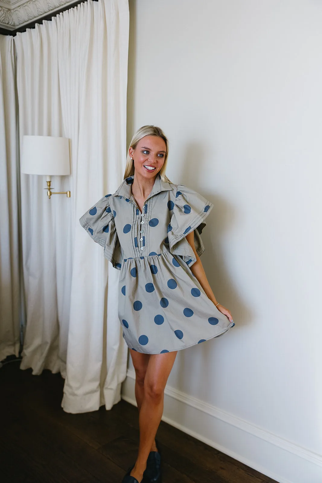 Pippa Mini Dress - Taupe