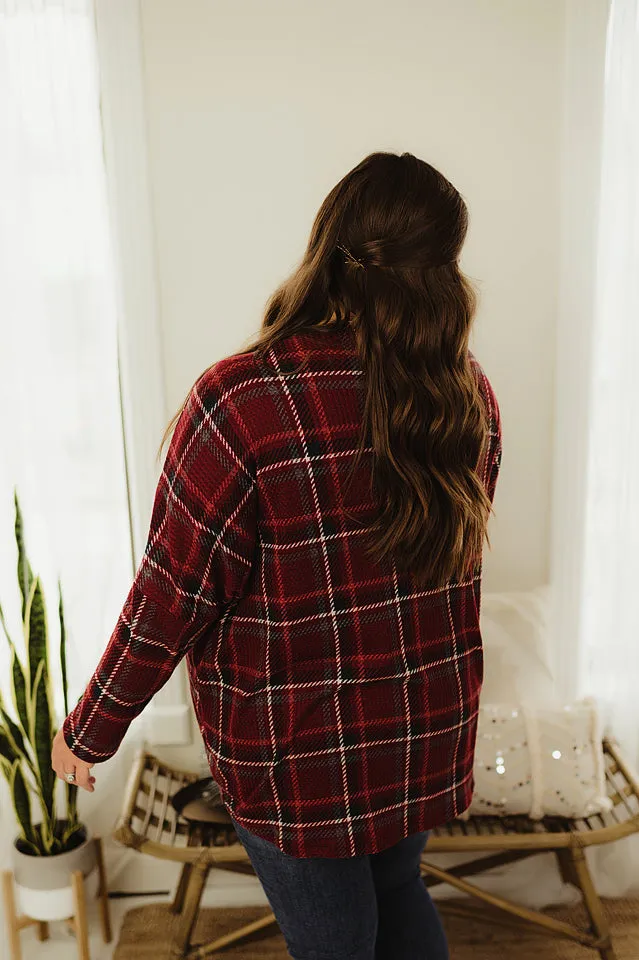Plaid Thermal Cardigan