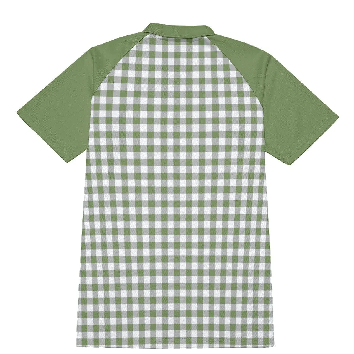 Polo Shirt, Green Polo Shirt, Men's vintage shirt, Vintage style shirt men, Men's Retro shirt, 60s Mens top,Green Gingham Shirt, Men's shirt