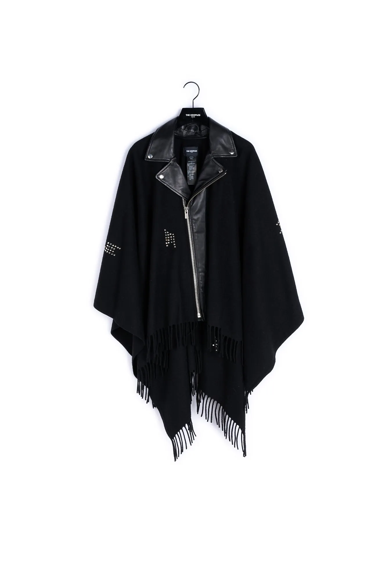 Poncho biker gris studs