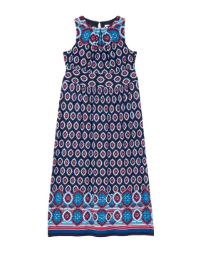 Prairie Sleeveless Maxi Dress | Navy / Red