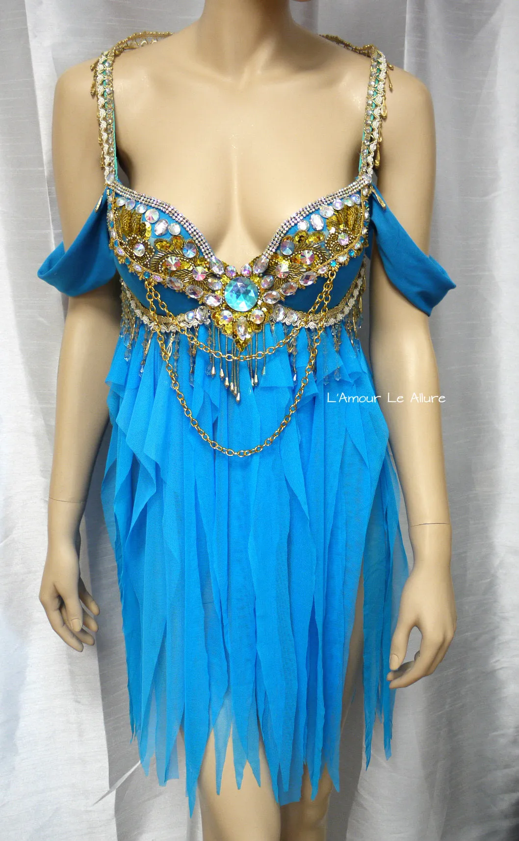 Princess Jasmine inspired Rave Babydoll Dress Halloween Cosplay Costume Halloween